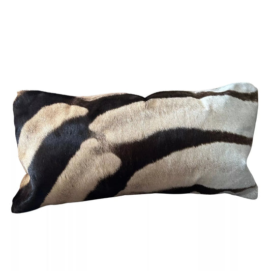 Zebra Skin Pillow cover 10X19" # 27 - Real Zebra Hide Pillow Cover