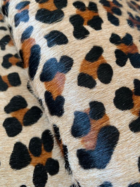 Leopard Print Cowhide Rug Size: Average 7' X 6' Small Leopard Cowhide Rug