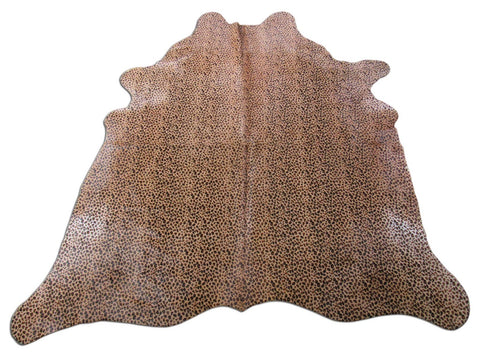 Leopard Print Cowhide Rug - Size: 7' x 7' - A-1664