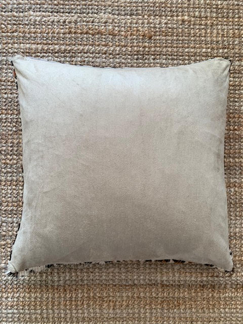 4 Squares Leopard Print Cowhide Cushion Cover - Size: 17 in x 17 in A-2078