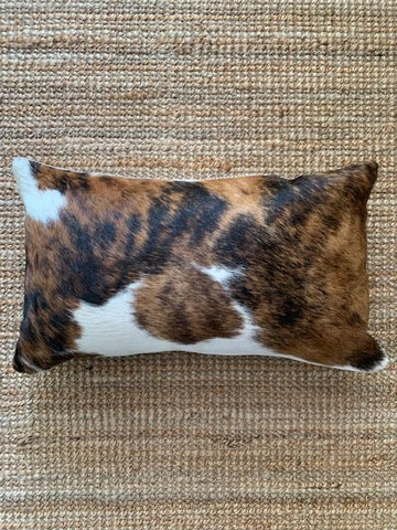 Tricolor Lumbar Cowhide Pillow Cover - Size: 22 in x 13 in A-2080