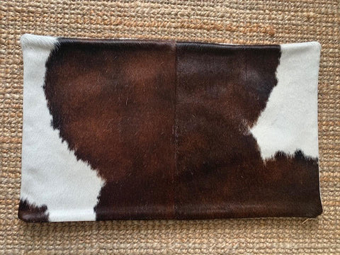Tricolor Lumbar Cowhide Pillow Cover - Size: 21.5 in x 13 in A-2097