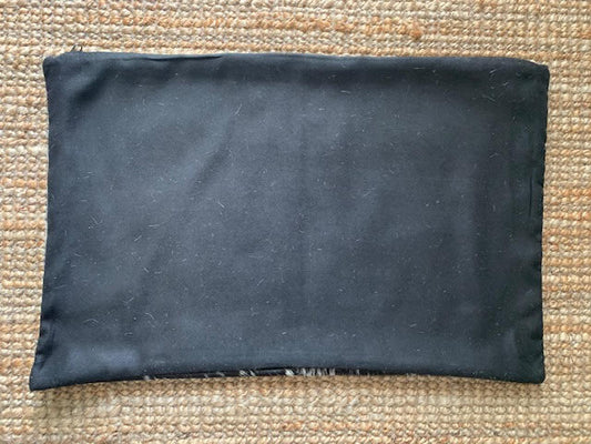 Salt & Pepper Black and White Lumbar Cowhide Cushion Cover - Size: 21.5 in x 13 in A-2098