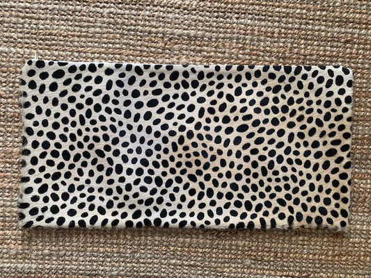 Cheetah Print Lumbar Cowhide Cushion Cover - Size: 23.5 in x 12 in A-2099