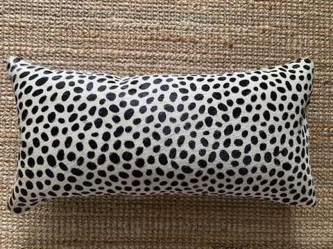 Cheetah Print Lumbar Cowhide Cushion Cover - Size: 23.5 in x 12 in A-2099