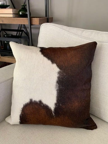 4 Squares Spotted Cowhide Cushion Cover - Size: 18 in x 18 in A-2115