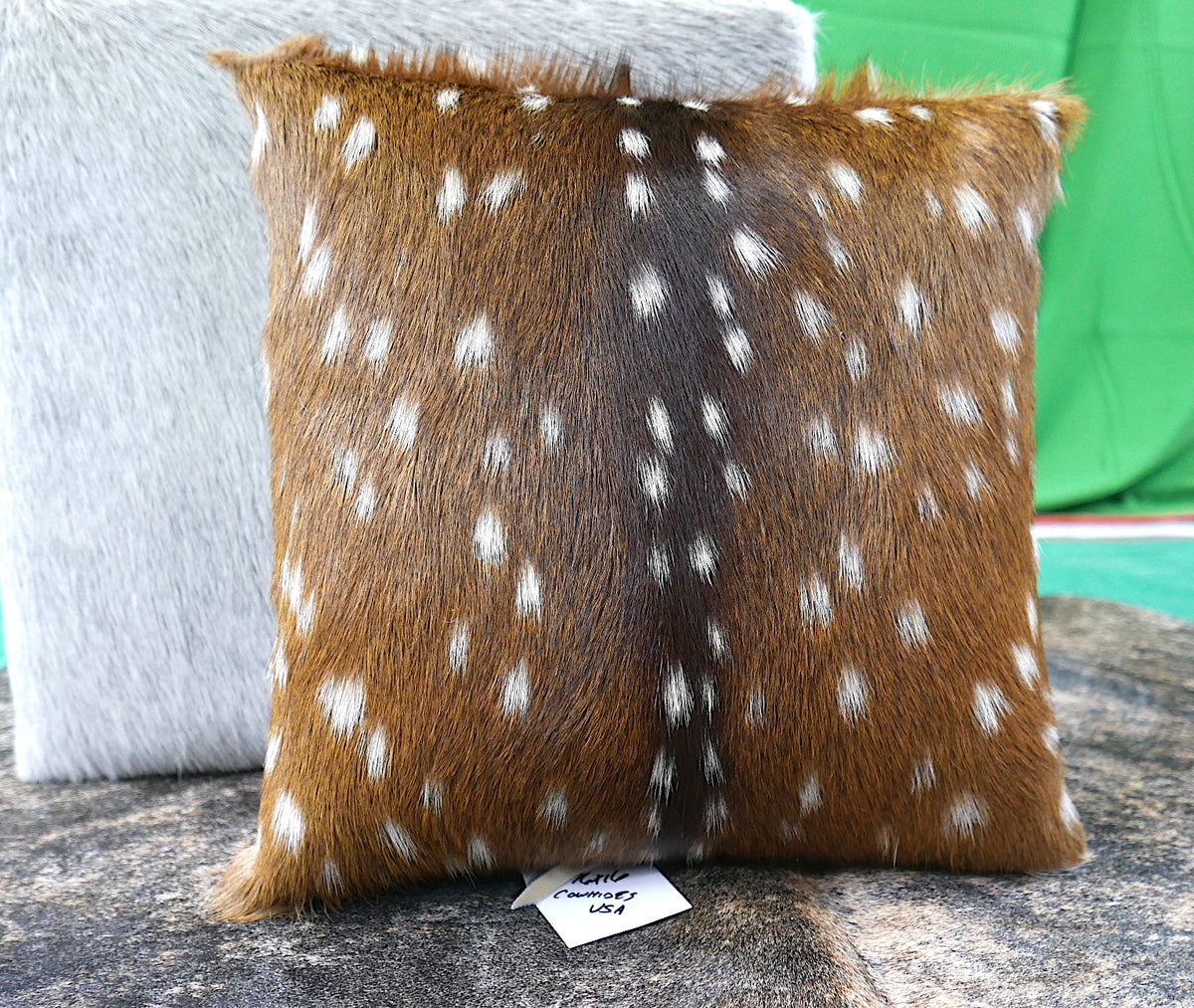 Axis Deer Pillow Size: 16" X 16" Axis Pillow-209