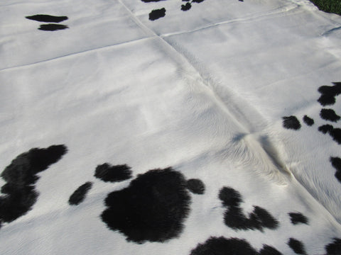 Spotted Cowhide Rug Size: 9' X 8' Black/White Cowhide Rug B-008