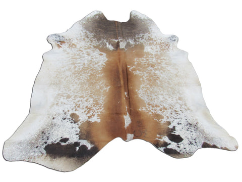 Speckled Cowhide Rug Size: 7 1/4' X 7' Beige/White Cowhide Rug B-010