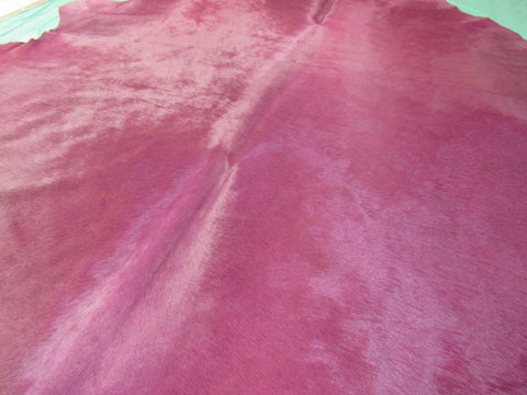 Purple Cowhide Rug Size: 8' X 7 1/2' Dyed Purple Cowhide Rug B-021