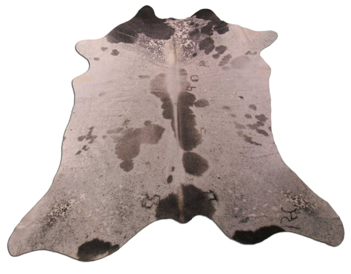 Speckled Grey and White Cowhide Rug Size: 6 1/2' X 6 1/4' Grey/White Cowhide Rug B-038