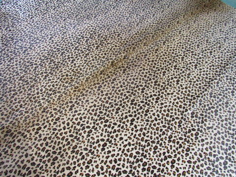 Leopard Print Cowhide Rug Size: 7' X 6 3/4' Beige/Brown Leopard Cowhide Rug B-058