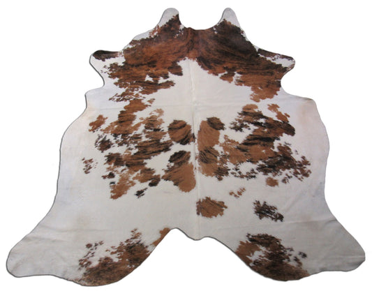 Speckled Tricolor Cowhide Rug Size: 8' X 6 1/2' Speckled Brown and White Cowhide Rug B-064