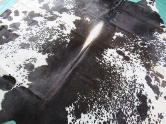 Speckled Cowhide Rug Size: 7 3/4' X 7' Brown/White Cowhide Rug B-093