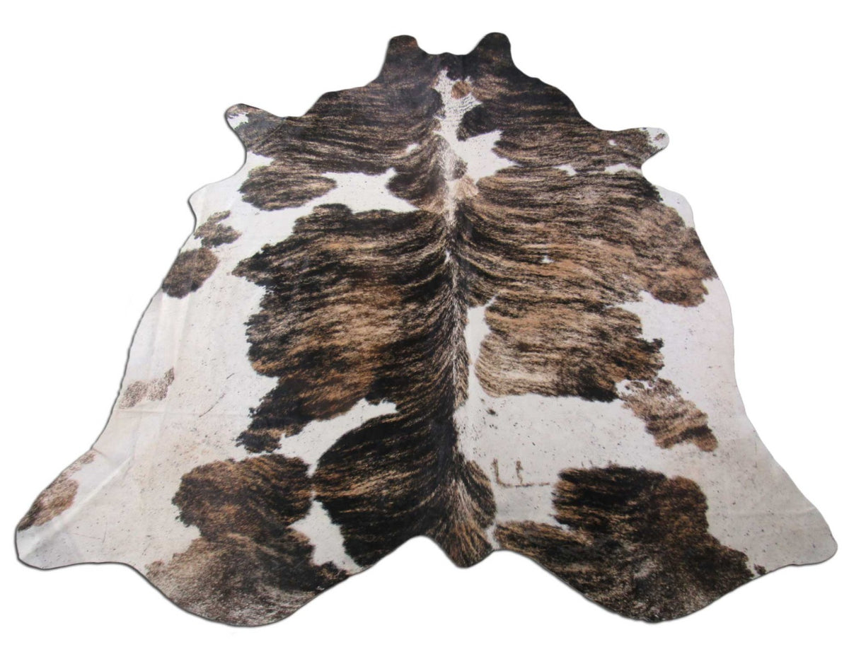 Tricolor Cowhide Rug Size: 7x6.5 feet B-132