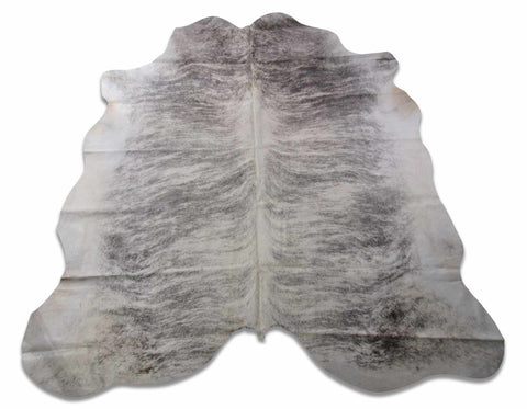 Light Grey Brindle Cowhide Rug - Size: 6 1/2' x 6' B-147