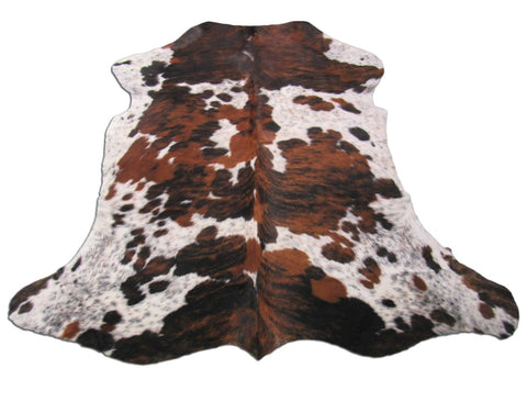 Tricolor Cowhide Rug Size: 6 1/2x6 3/5 feet B-196