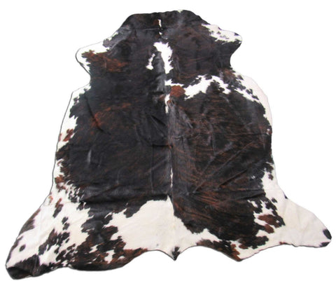 Tricolor Cowhide Rug Size: 7 1/4x6 1/4 feet B-199