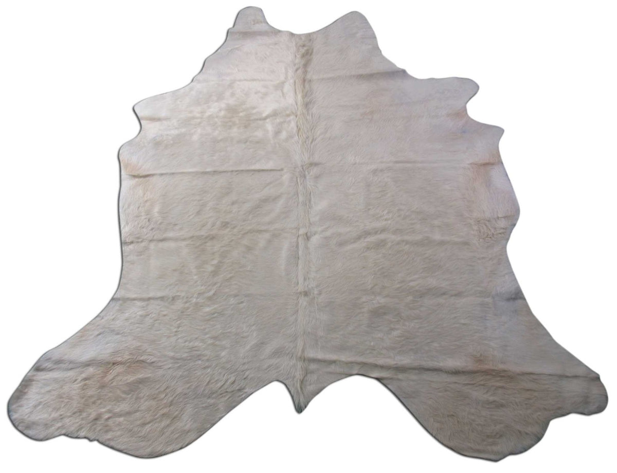 Natural Ivory Cowhide Rug - Size: 7' x 6 3/4' B-203