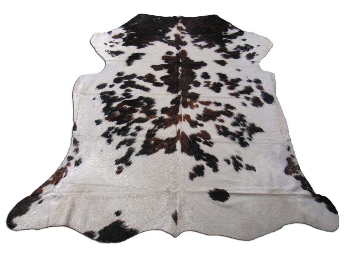 Beautiful Tricolor Cowhide Rug Size: 7x7 feet B-213