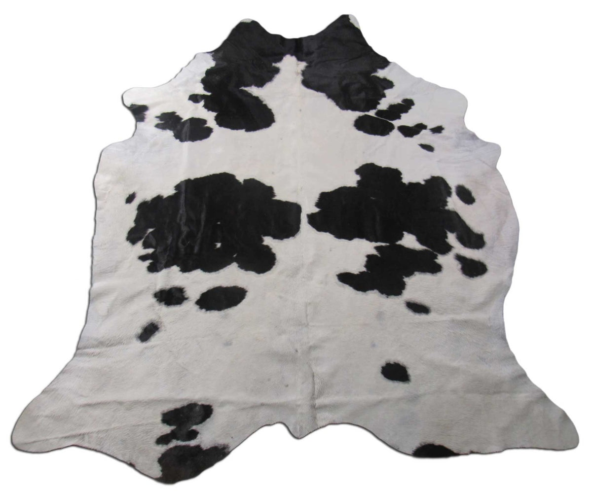 Black & White Spotted Cowhide Rug - Size: 8x6.5 feet B-216