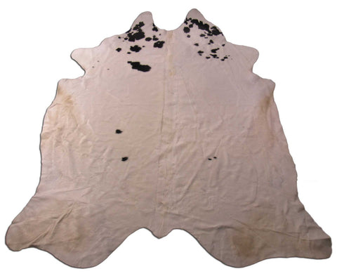 HUGE Black & White Cowhide Rug (Most black spots are in the neck area) Size: 9x7.5 feet B-217