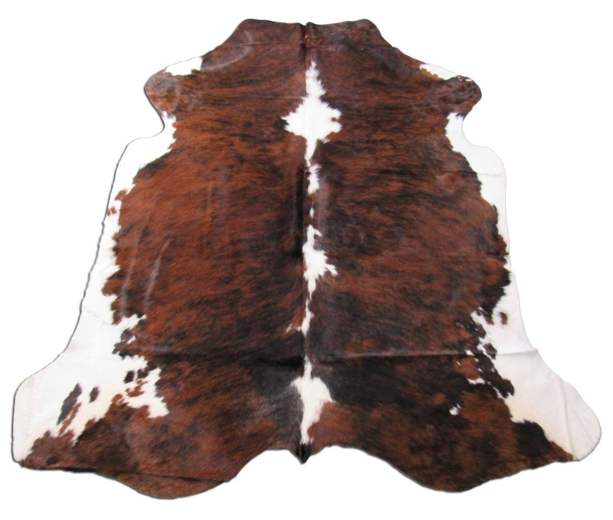 White Belly & Spine Brindle Cowhide Rug Size: 7x6 feet B-255