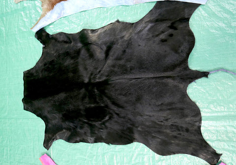 Dyed Black Springbok Skin Large from Africa Black Deer Hide