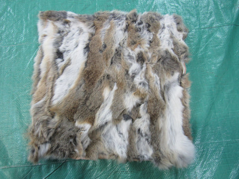 Brown Rabbit Pillow Cover - Size: 16" X 16" - Real Rabbit Pillow Cover