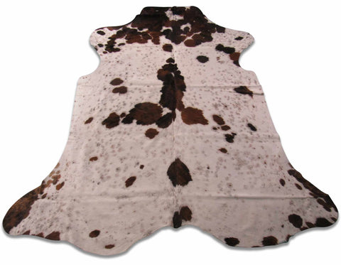 Tricolor Cowhide Rug Size: 6' X 6' Speckled Brown And White Cowhide Rug C-1373