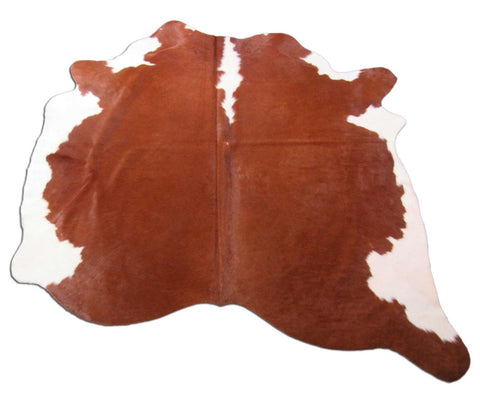 Hereford Cowhide Rug (veggie tanned/ made in Brazil) Size: 6x6 feet C-1423