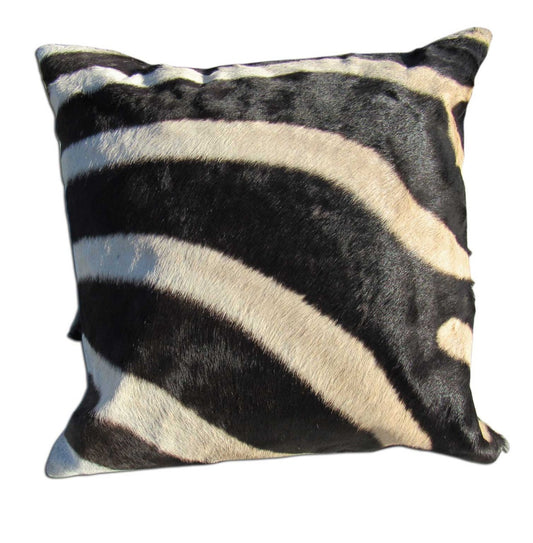 18X18" Real Zebra Hide Pillow Case C-1501