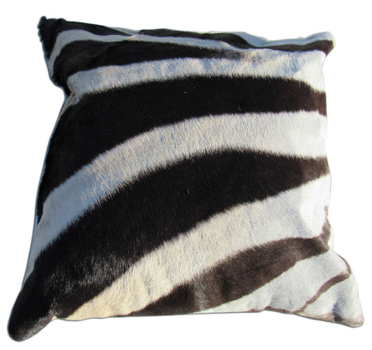 18X18" Real Zebra Hide Pillow Case C-1503