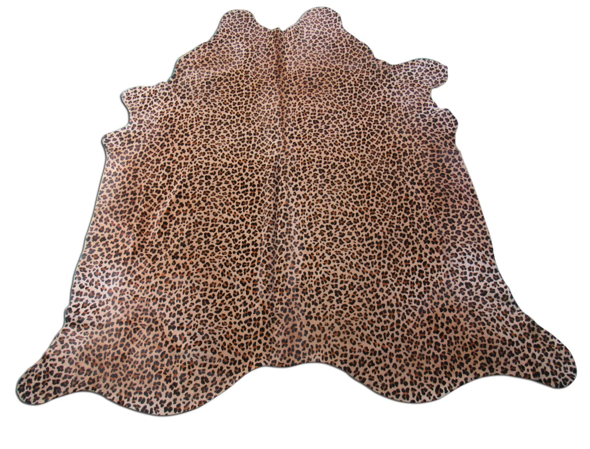 Leopard Print Cowhide Rug Size: Average 7' X 6' Small Leopard Cowhide Rug