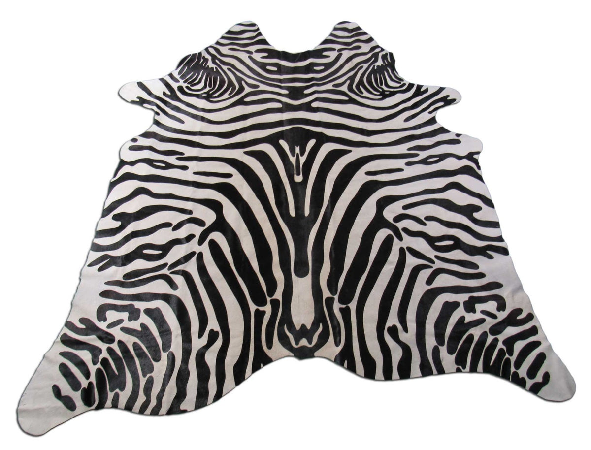 Upholstery Zebra Cowhide Rug (1 patch) Size: 6.5x6.5 feet C-1656