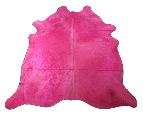 Dyed Pink Cowhide Rug - Size: 8' x 7' C-1686