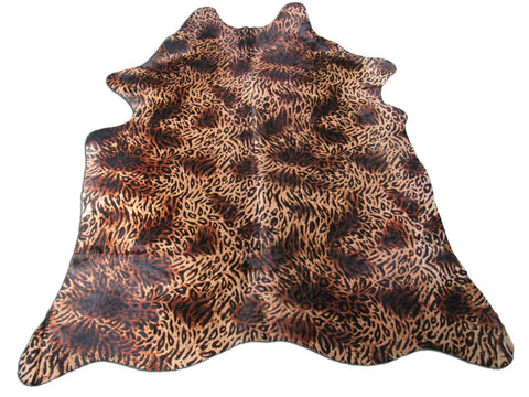 Awesome Animal Print Cowhide Rug Size: 7.5x6.5 feet C-1693