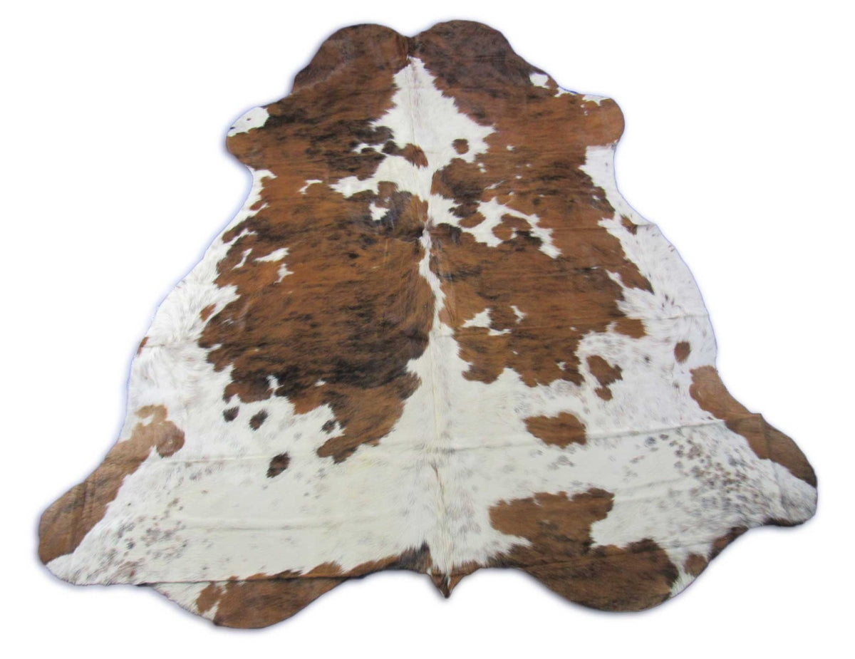 Lighter Tone Tricolor Speckled Cowhide Rug - Size: 7.2x7 feet C-1735