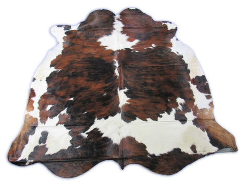 Tricolor Cowhide Rug Size: 7.5x6.7 feet C-1737