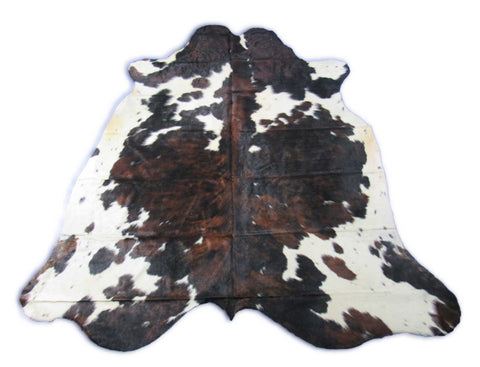 Tricolor Cowhide Rug Size: 7.7x7 feet C-1759