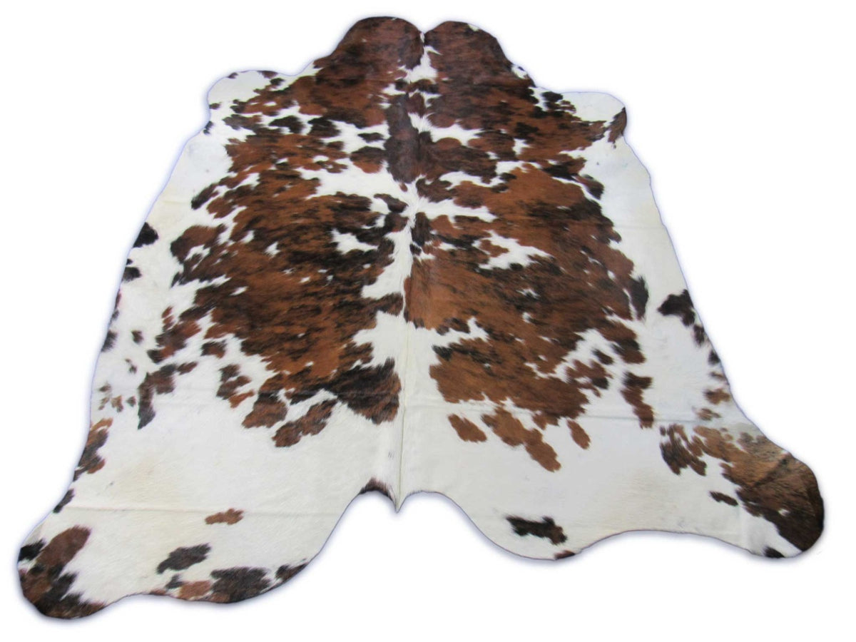 Gorgeous Tricolor Cowhide Rug Size: 7x7 feet C-1804