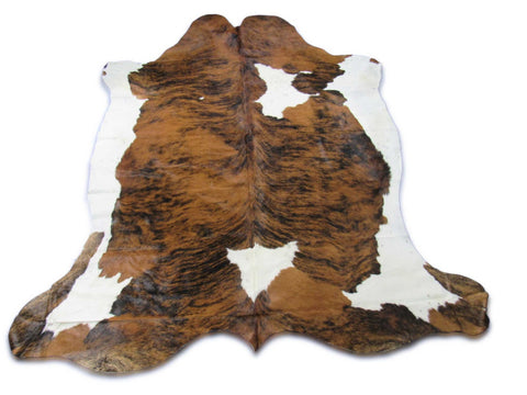 Gorgeous & Huge Tricolor Cowhide Rug Size: 8x7 feet C-1814