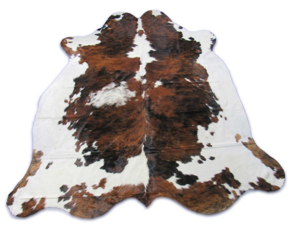 Big Tricolor Cowhide Rug Size: 7.5x7 feet C-1825