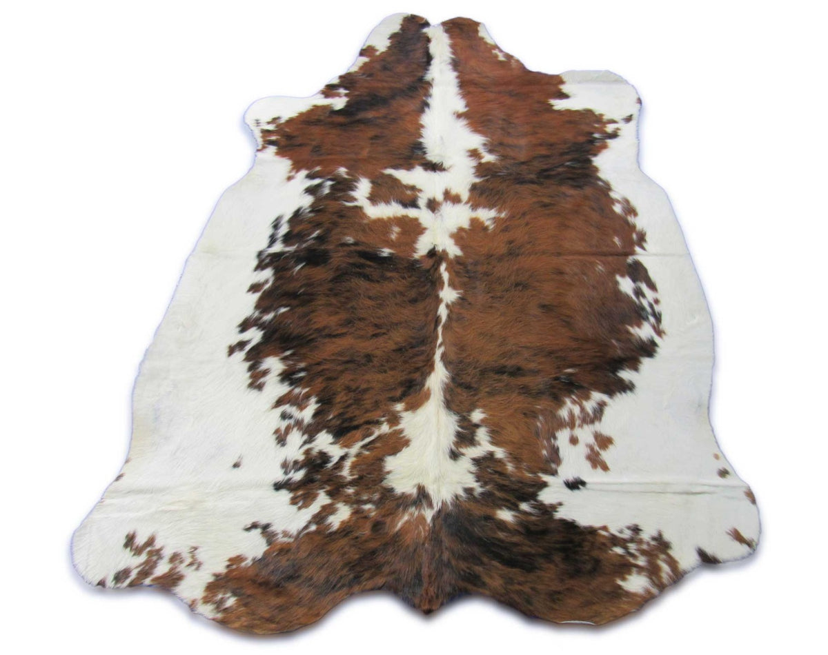 Tricolor Cowhide Rug Size: 6x5.2 feet C-1837