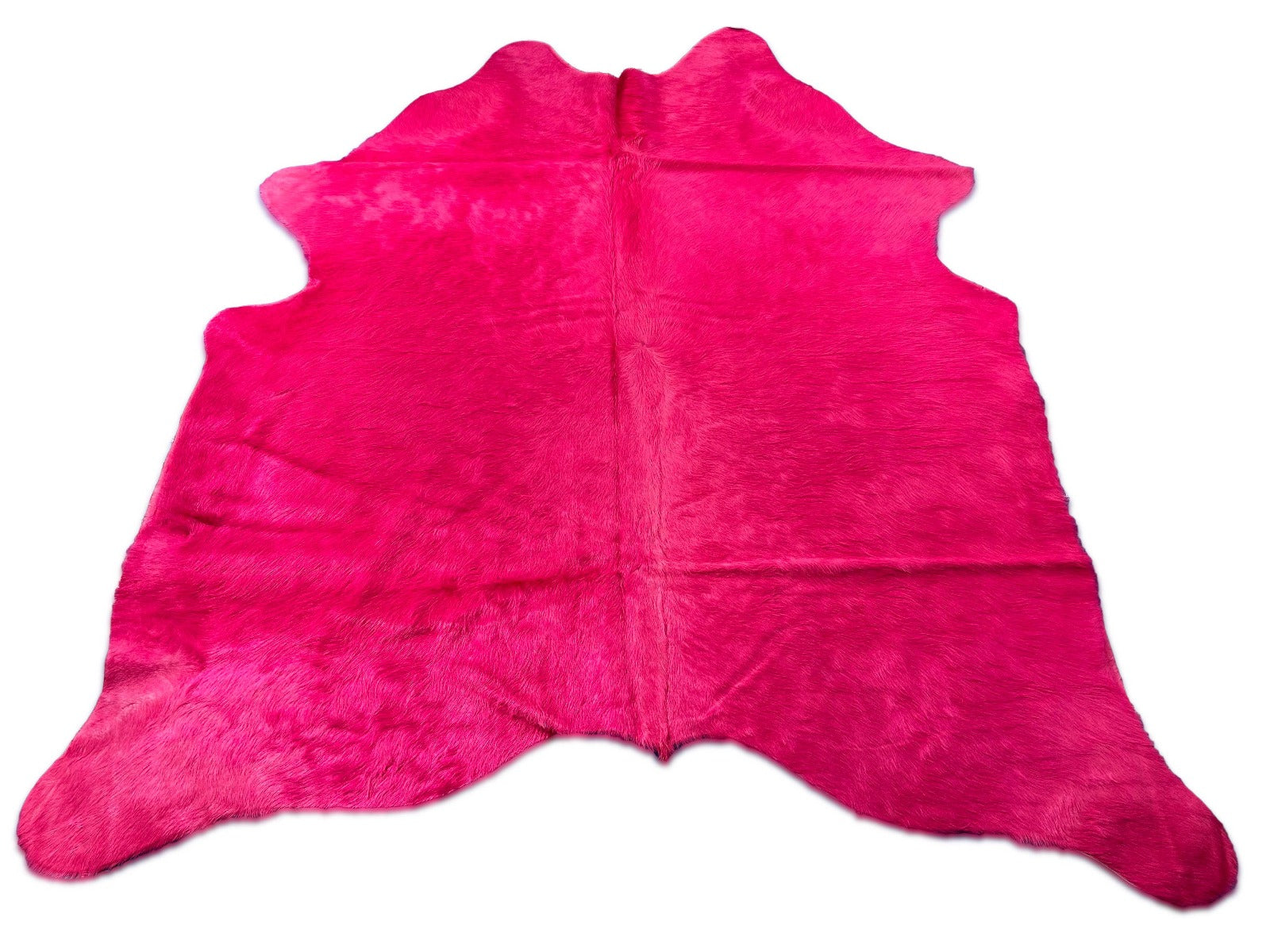 Dyed Light Pink Cowhide Rug Size: 7x6.5 feet C-1854