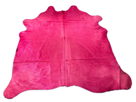 Dyed Light Pink Cowhide Rug (big size) Size: 7x7 feet C-1856