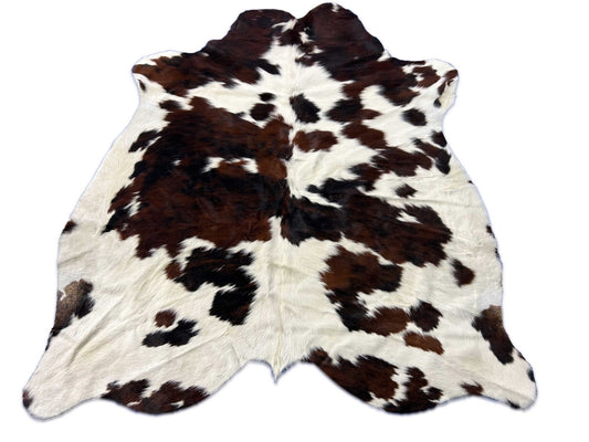 Small Tricolor Cowhide Rug Size: 5x5 feet C-1898