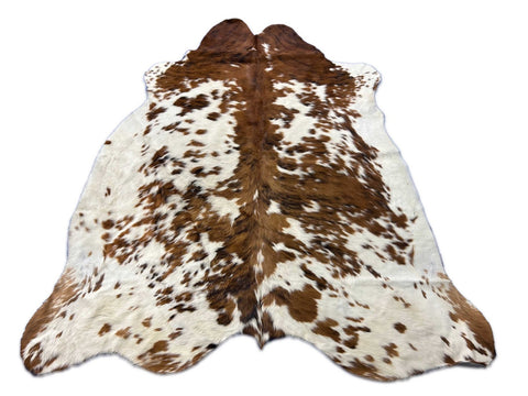 Salt & Pepper Tricolor Cowhide Rug (mainly light brown tones) Size: 6x6 feet C-1902