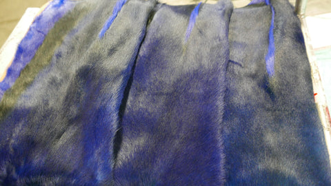 Dyed Royal Blue Springbok Skin Large, Dyed Dark Blue African springbok hide