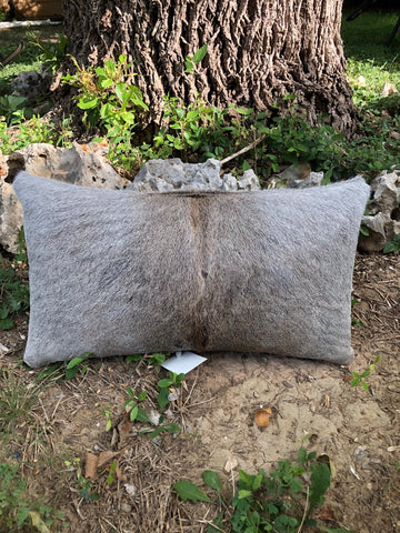 Grey Calf Skin Pillow Size: 12" X 20" Grey Calf Pillow-212